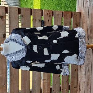 Vintage Monochrome Teddy Jacket